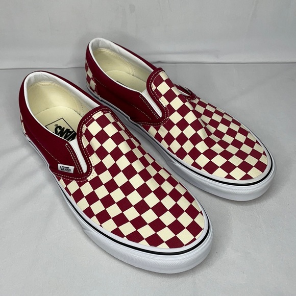 Vans Other - Vans checkerboard slip-on shoes-rumba red/white